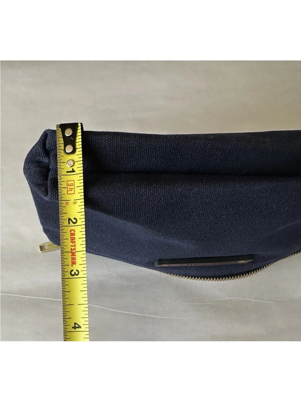 Peg and Awl No.5 The Scholar Pouch Coal Navy Blue Waxed